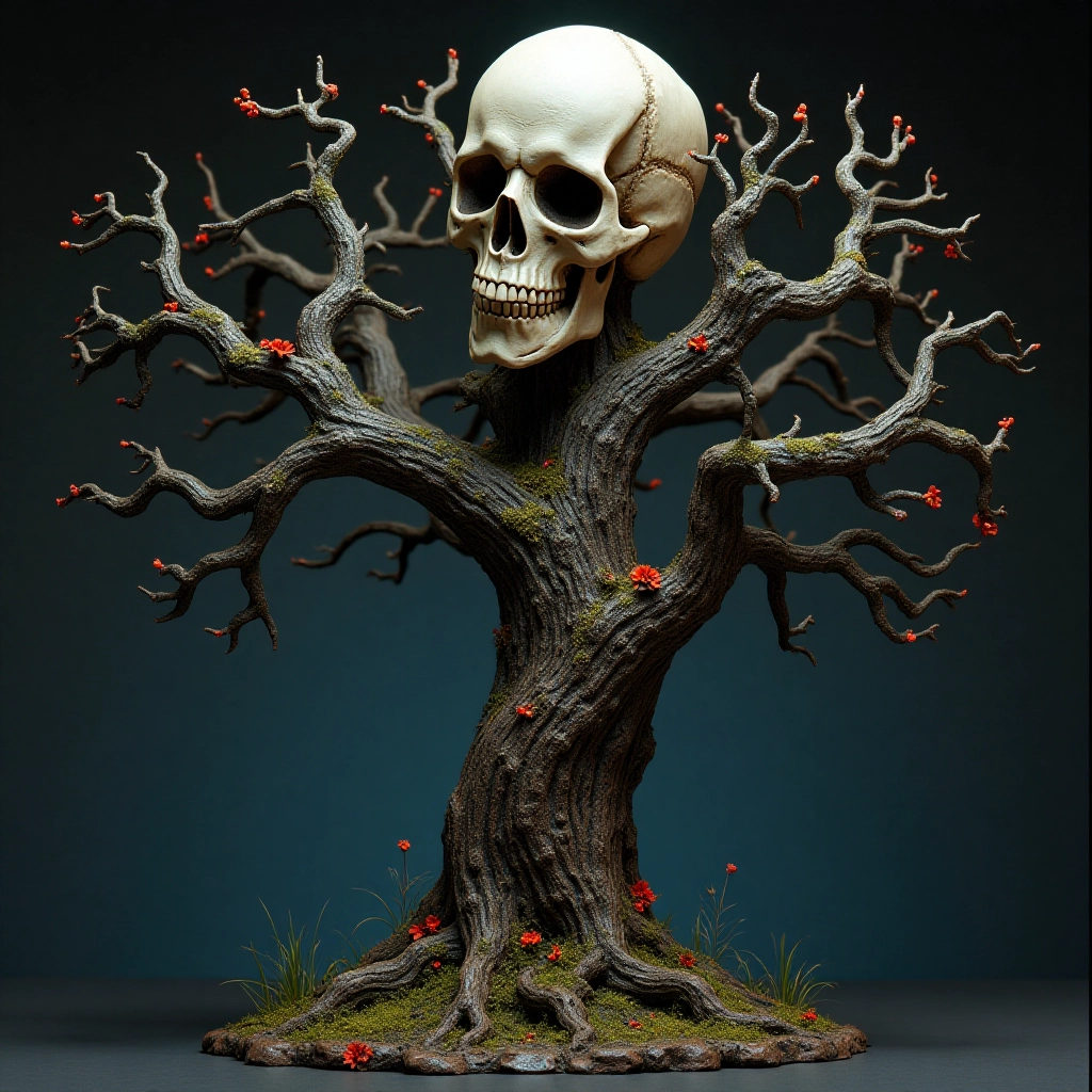 Skull Tree Sculpture